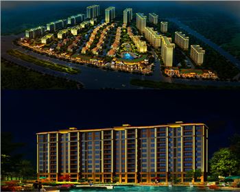 湖北樓體亮化設計-碧桂園住宅小區